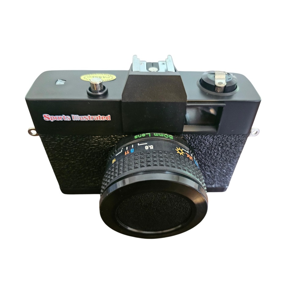 Sports Illustrated 35mm Film Camera OS Black Vintage 50mm Lens with Case